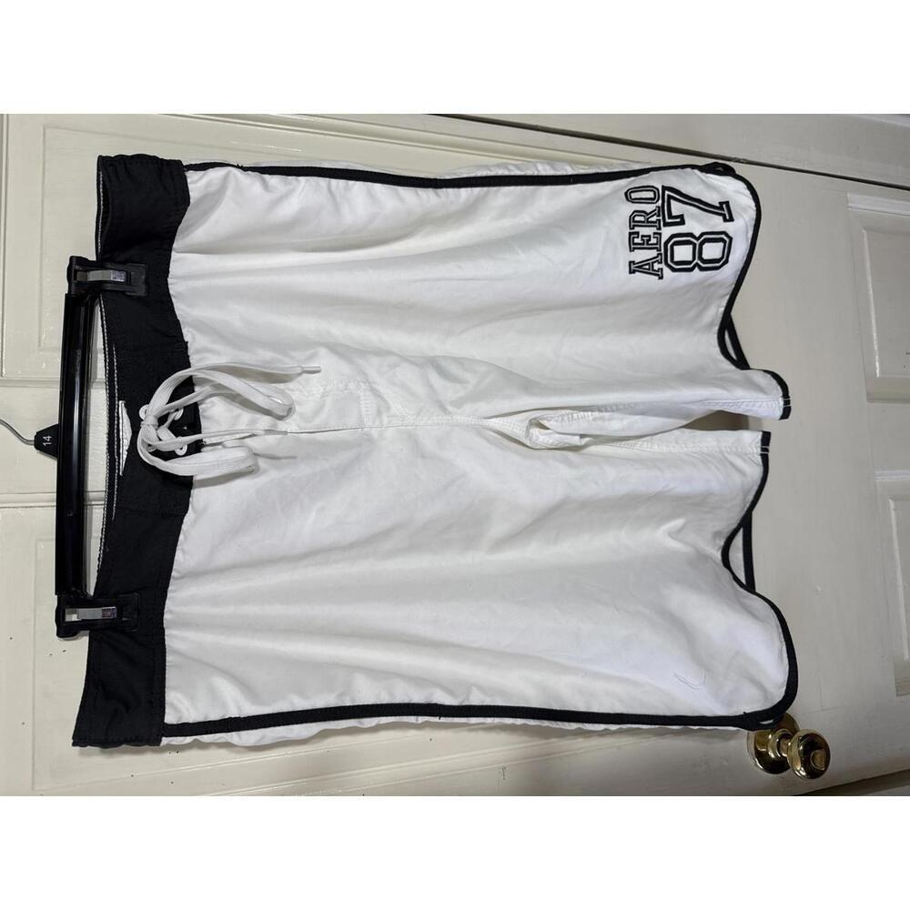 Aeropostale white and black swim trunks board shorts size XL